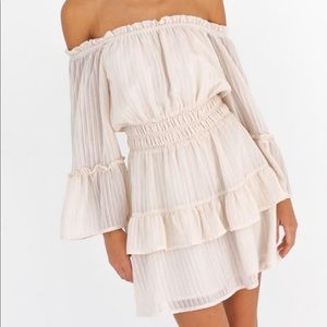 NEW Off Shoulder Tier Mini Dress